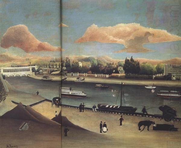 View of Point-du-Jour.Sunset, Henri Rousseau